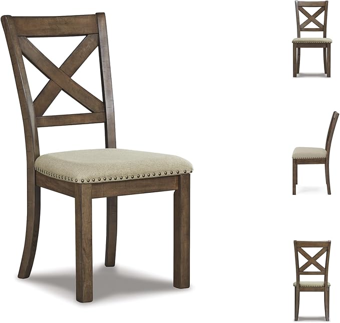 Signature Design by Ashley Moriville Modern Farmhouse 19" Upholstered Dining - Image 7