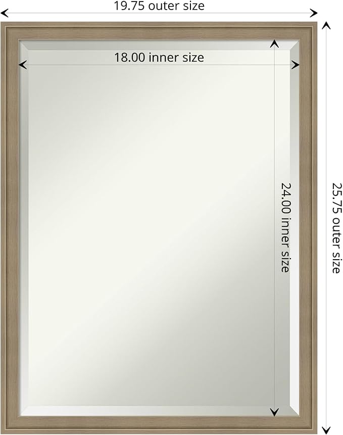 Amanti Art Brown Bathroom Mirror - Image 4