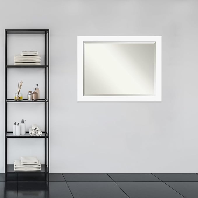 Amanti Art White Bathroom Mirror - Image 5