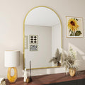BEAUTYPEAK 20"x30" Arch Bathroom Mirror, Wall Mounted Vanity Metal Frame Mirror by BEAUTYPEAK