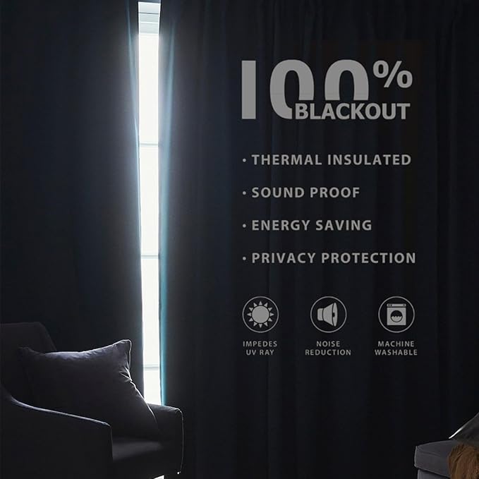 Joydeco Custom 100% Blackout Long Drapes - Image 6