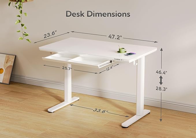 INNOVAR Wireless Charging Standing Desk - Image 5