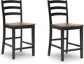 Signature Design by Ashley Wildenauer Farmhouse Armless Ladder Back Counter by SignatureDesignbyAshley