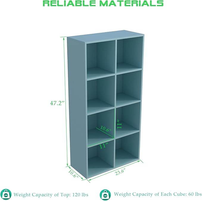 8-Cube Storage Shelf Bookcase - Image 3