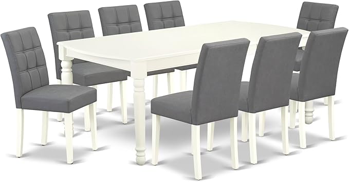 East West Furniture DOAS9-LWH-41 9 Piece Dining Table Set Includes A Kitchen by EastWestFurniture
