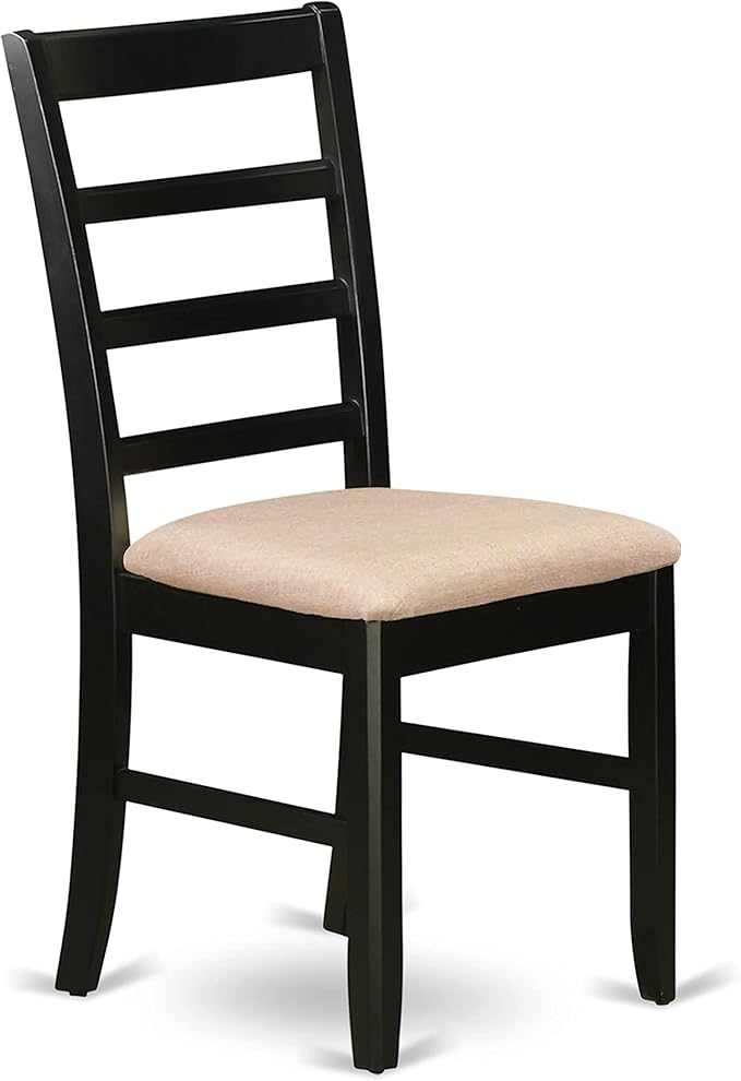 East West Furniture NOPF5-BLK-C 5 Piece Dining Room Furniture Set Includes a - Image 4