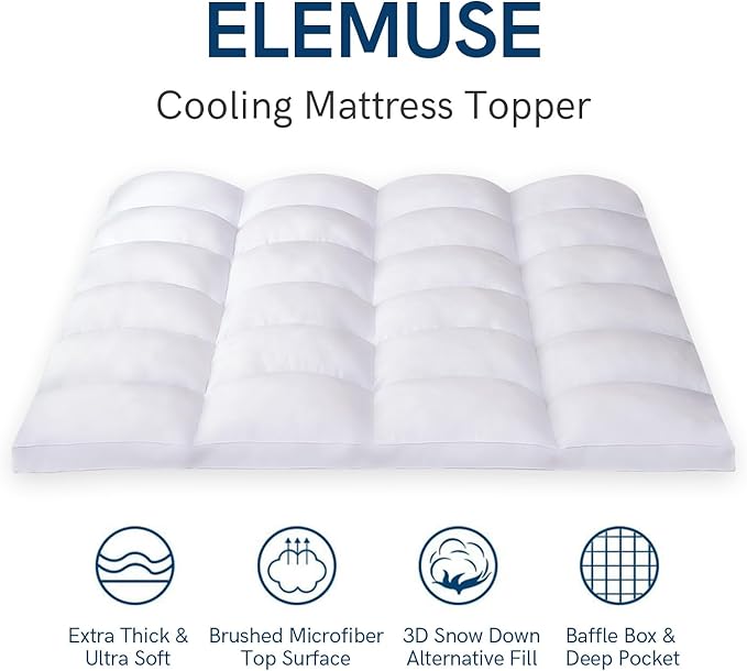 ELEMUSE Cal King Mattress Topper - Image 2