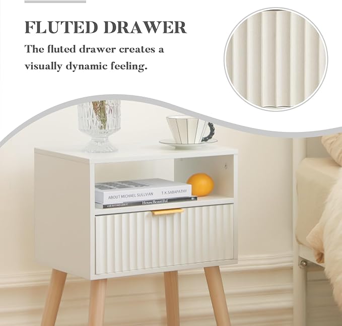 Night Stand, Fluted Nightstand - Image 6