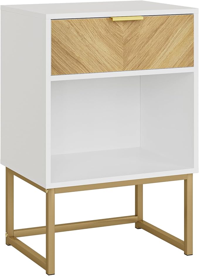 Masupu Nightstand, Modern Night Stand Boho Farmhouse Wood Bedside Table - Image 8