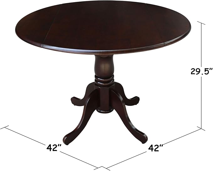 IC International Concepts, Solid Real Wood, Sturdy Parawood, Rich Mocha - Image 3