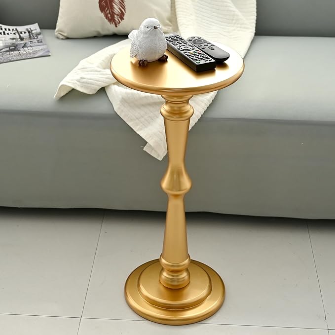 SwallowLiving Small Round Side Table, Tall End Tables Living Room, Narrow Night - Image 8