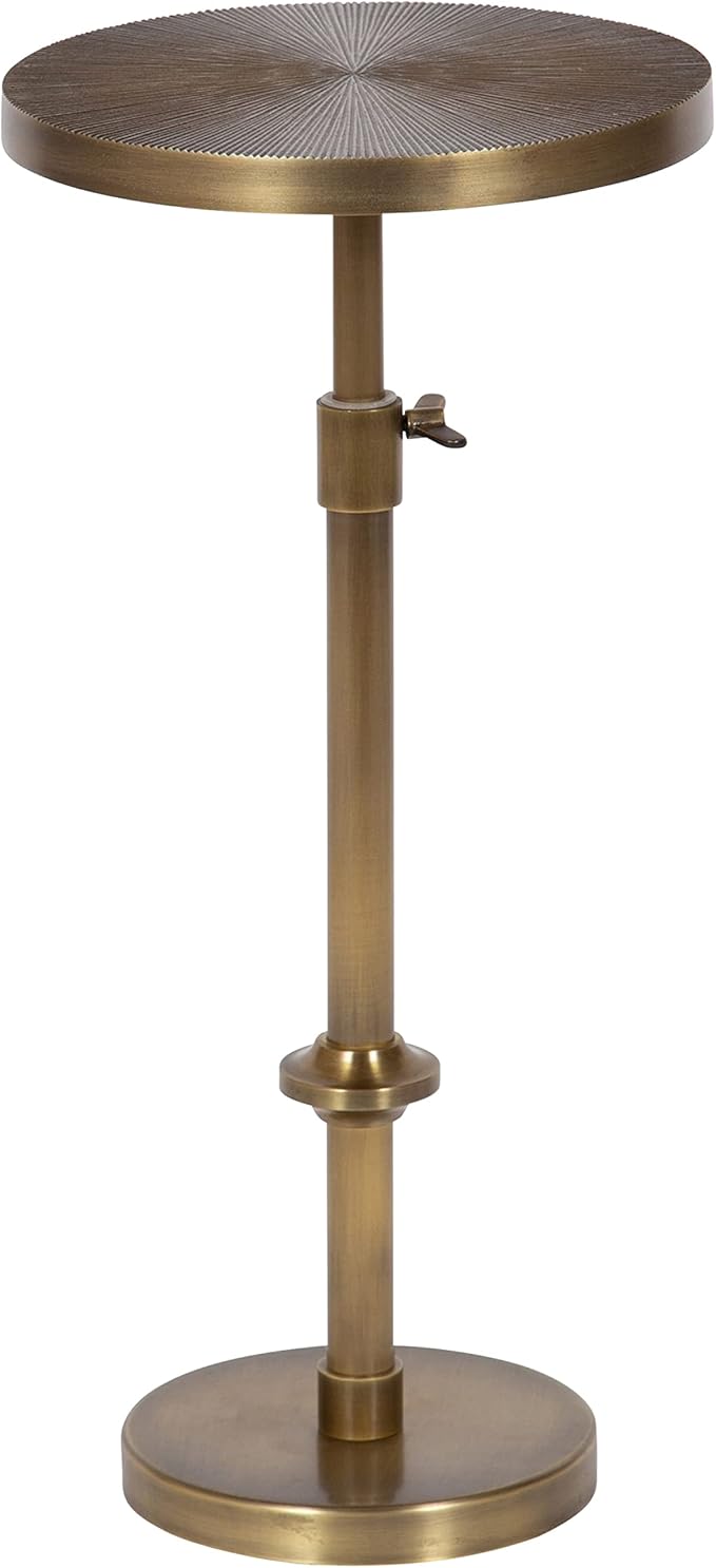 Kate and Laurel Engles Traditional Adjustable-Height Pedestal Drink Table; 10 x by KateandLaurel