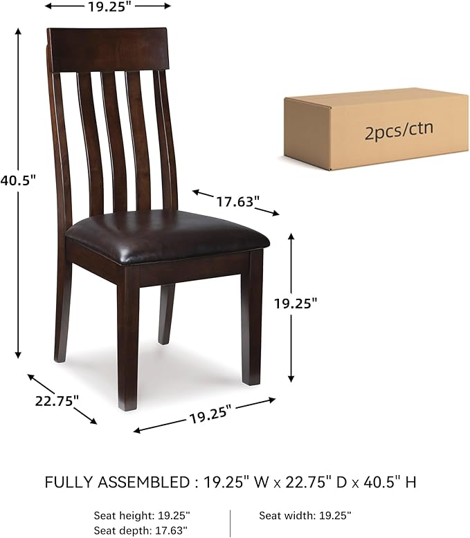 Signature Design by Ashley D596-01 Dining Side Chair, Dark Brown - Image 3