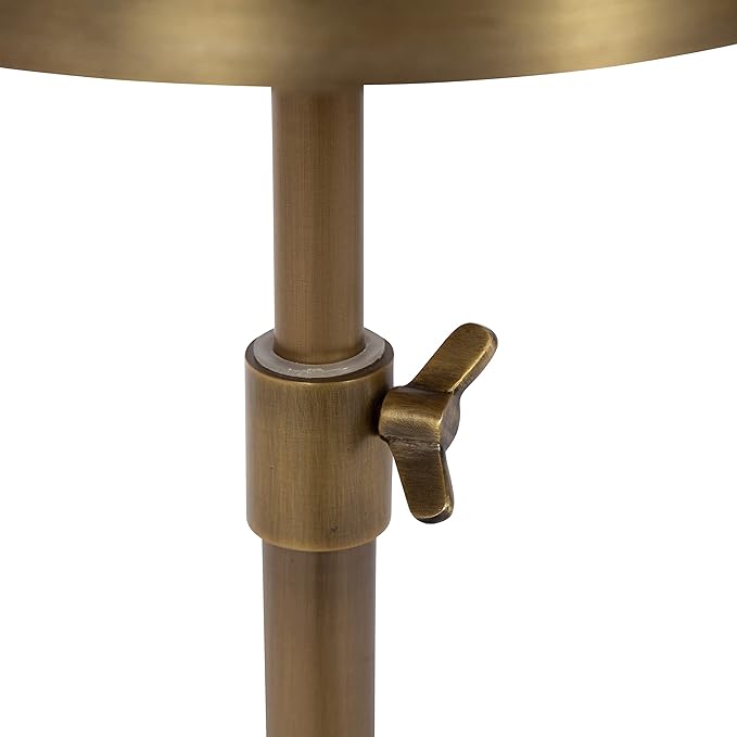 Kate and Laurel Engles Traditional Adjustable-Height Pedestal Drink Table; 10 x - Image 7