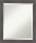 Amanti Art Grey Wall Mirror 23x19 Woodridge Rustic Grey Rectangle Bathroom by AmantiArt