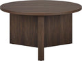 Henn&Hart 32" Round Wood Pedestal Coffee Table by HennHart