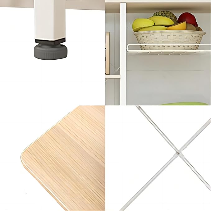 soges Kitchen Bakers Rack with 5 Hooks, Microwave Stand, Coffee Bar Station - Image 5