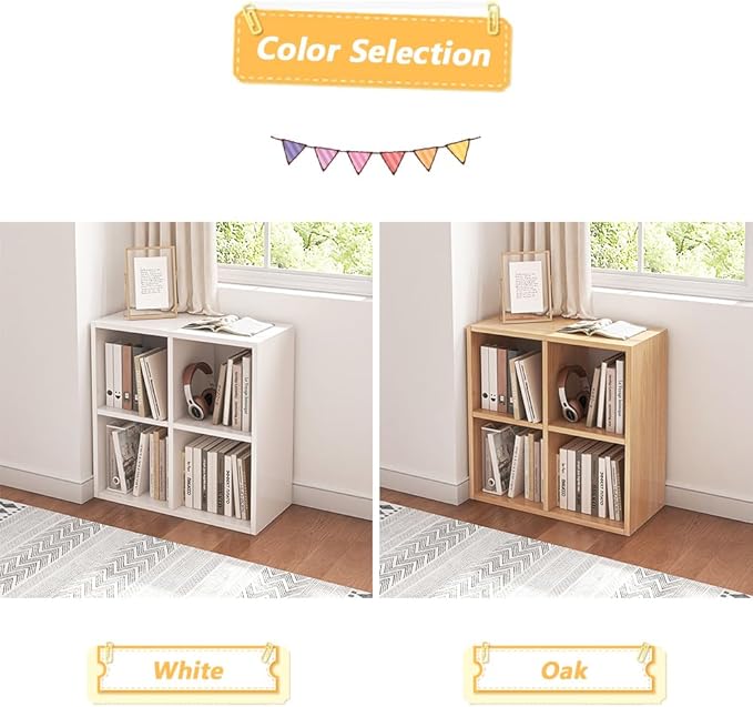 4 Cube Organizer Bookcase - Image 5
