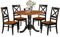 East West Furniture DLQU5-BCH-W 5 Piece Dining Room Furniture Set Includes a by EastWestFurniture