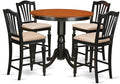 East West Furniture TRCH5-BLK-C 5 Piece Kitchen Counter Height Dining Table Set by EastWestFurniture