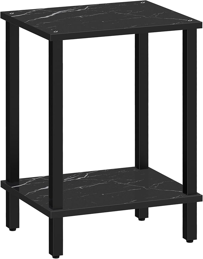 TUTOTAK End Table, Side Table, Nightstand, 2-Tier Storage Shelf, Sofa Side Table - Image 8