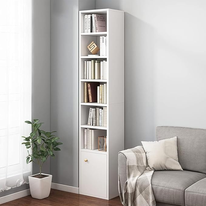 IOTXY Small Narrow Corner Bookcase by IOTXY