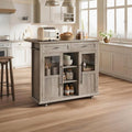 Mobile Modern Storage Island, Rolling Kitchen Island by Garvee