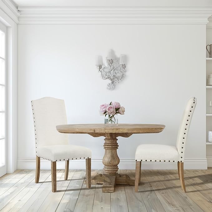 HomePop Home Decor | Classic Upholstered Parsons Dining Chairs | Curver Top - Image 2