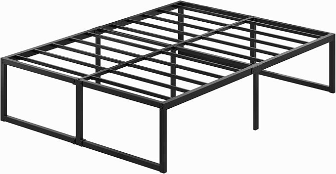 18 Inch Queen Bed Frame Heavy Duty Steel Slat Support Metal Queen Size Platform - Image 9