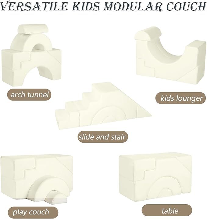 MeMoreCool Foam Climbing Toddler Couch, Modular Kids Sofa - Image 4