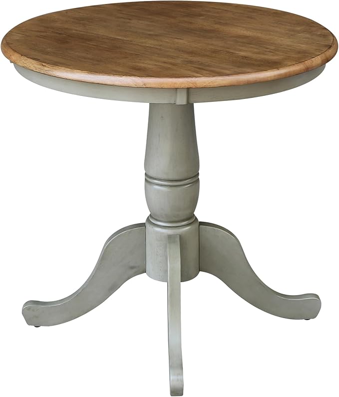 IC International Concepts 30" Round Top Pedestal Dining Table, 28.9" High - Image 3
