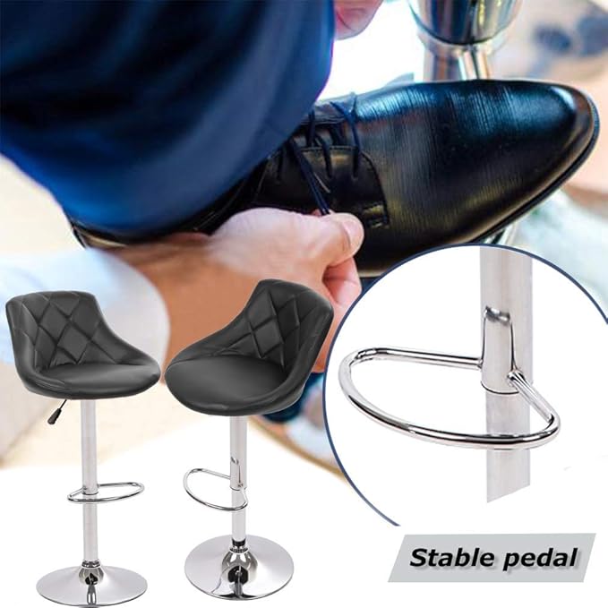 BestOffice Counter Height Bar Stools Set of 2 Bar Stools Swivel Stool Height - Image 7