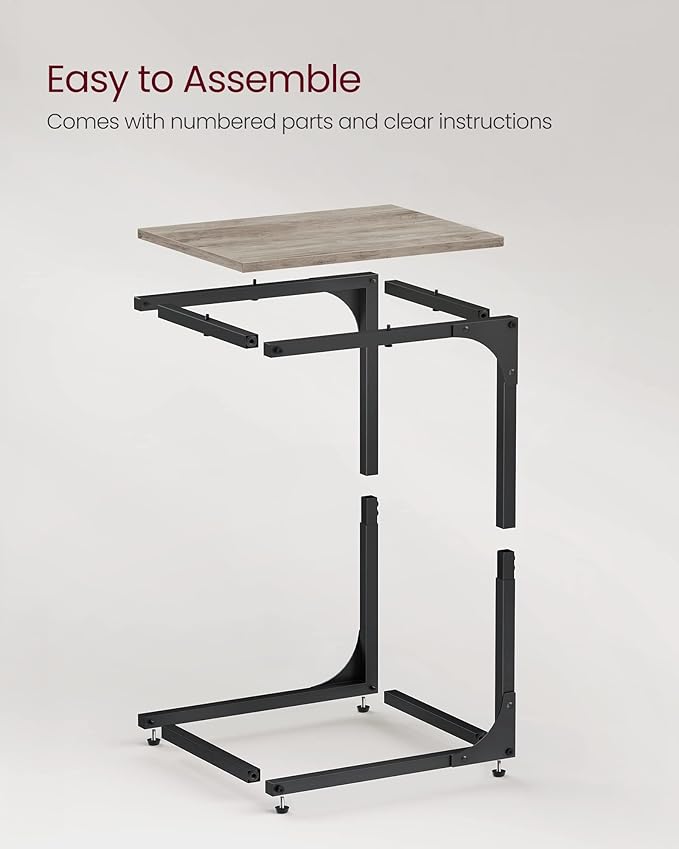 VASAGLE C-Shaped End Table Set of 2, Small Side Table - Image 7