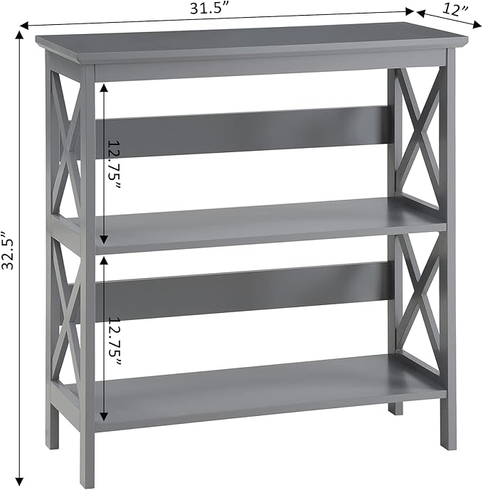 Convenience Concepts Oxford 3 Tier Bookcase - Image 3