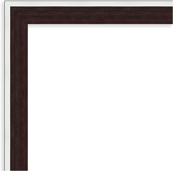 Amanti Art Bathroom Mirror for Over Sink, 25x31 Maya Espresso Silver Rectangle - Image 2