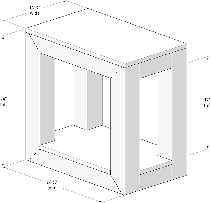 Plank+Beam Modern Rectangular Side Table - Image 2
