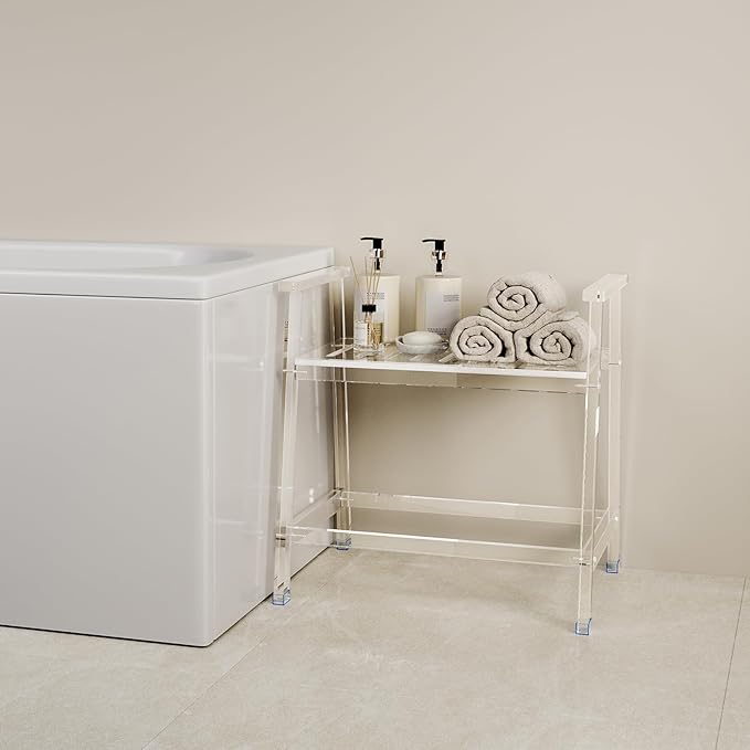 Acrylic Shower Chair with Arms - Image 6