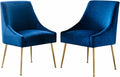 Velvet Dining Chairs Set of 2, Furniture Collection Modern Contemporary by RESTWORLD