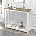 FOLUBAN Farmhouse Sofa Table, Rustic Vintage Console Table by FOLUBAN