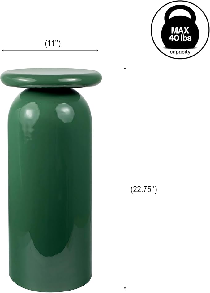 JONATHAN Y END1008A Miles 22.75" Mid-Century Modern Metal Sleek Cylinder Drink - Image 3
