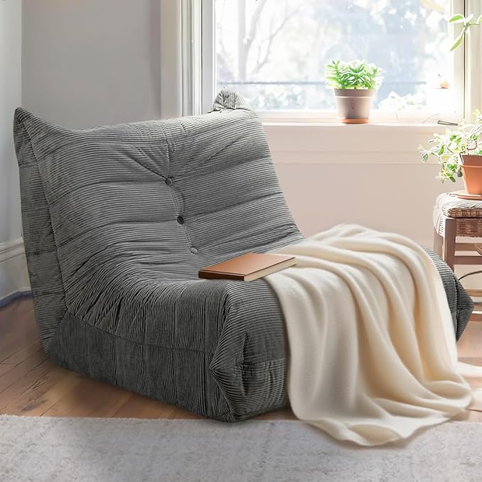Bean Bag Chairs for Adults, Memory Foam Couch Sofa Chair, One-Piece Foam Padding by HSUNDRIES