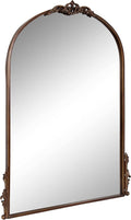 Kate and Laurel Myrcelle Traditional Arched Mirror; 25 x 33; Bronze; Decorative by KateandLaurel