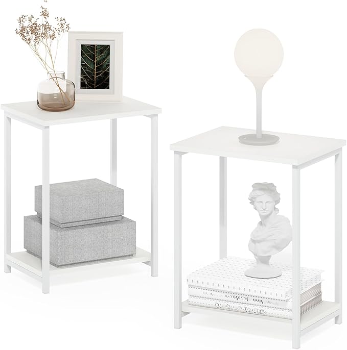 Furinno Simplistic Industrial Metal Frame End Table - Image 4
