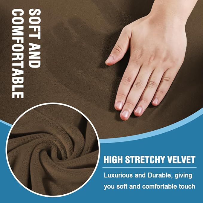 H.VERSAILTEX Sofa Cover 3 Piece T Cushion Sofa Slipcovers Thick Velvet Couch - Image 3