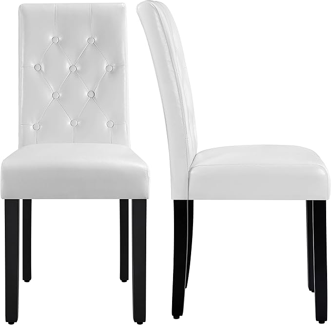 Yaheetech Dining Chairs Set of 2 Modern Style Faux Leather Dining Room Chairs by Yaheetech