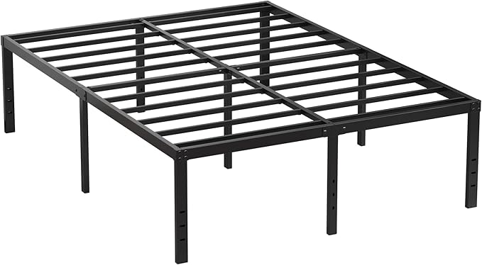 EMODA 20 Inch Queen Bed Frame No Box Spring Needed Heavy Duty Metal Tall - Image 9