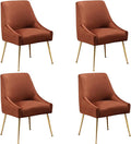 Modern Velvet Dining Chairs Set of 4, Contemporary Upholstered Furniture by HOLILA