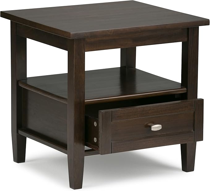 SIMPLIHOME Warm Shaker SOLID WOOD 20 inch Wide Rectangle Transitional End Side - Image 5