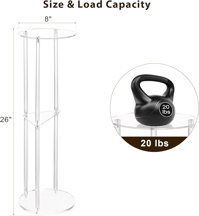 HMYHUM Clear Acrylic Drink Table - Image 3
