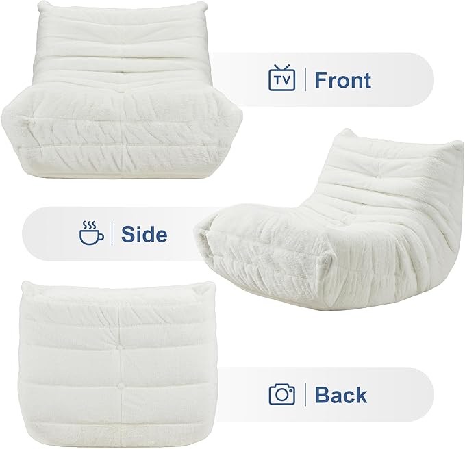 Bean Bag Chairs for Adults Giant Bean Bag Chair Memory Foam BeanBag Chair Big - Image 8